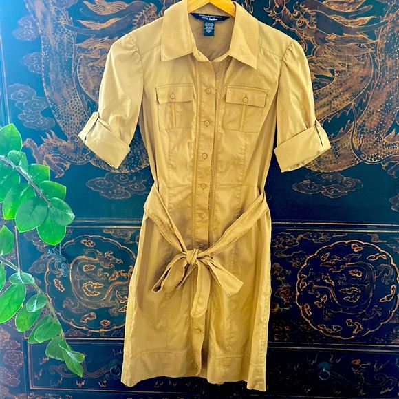 Diane Von Furstenberg $525 for NEIMAN Marcus size 4 or small Khaki DRESS - Picture 2 of 10